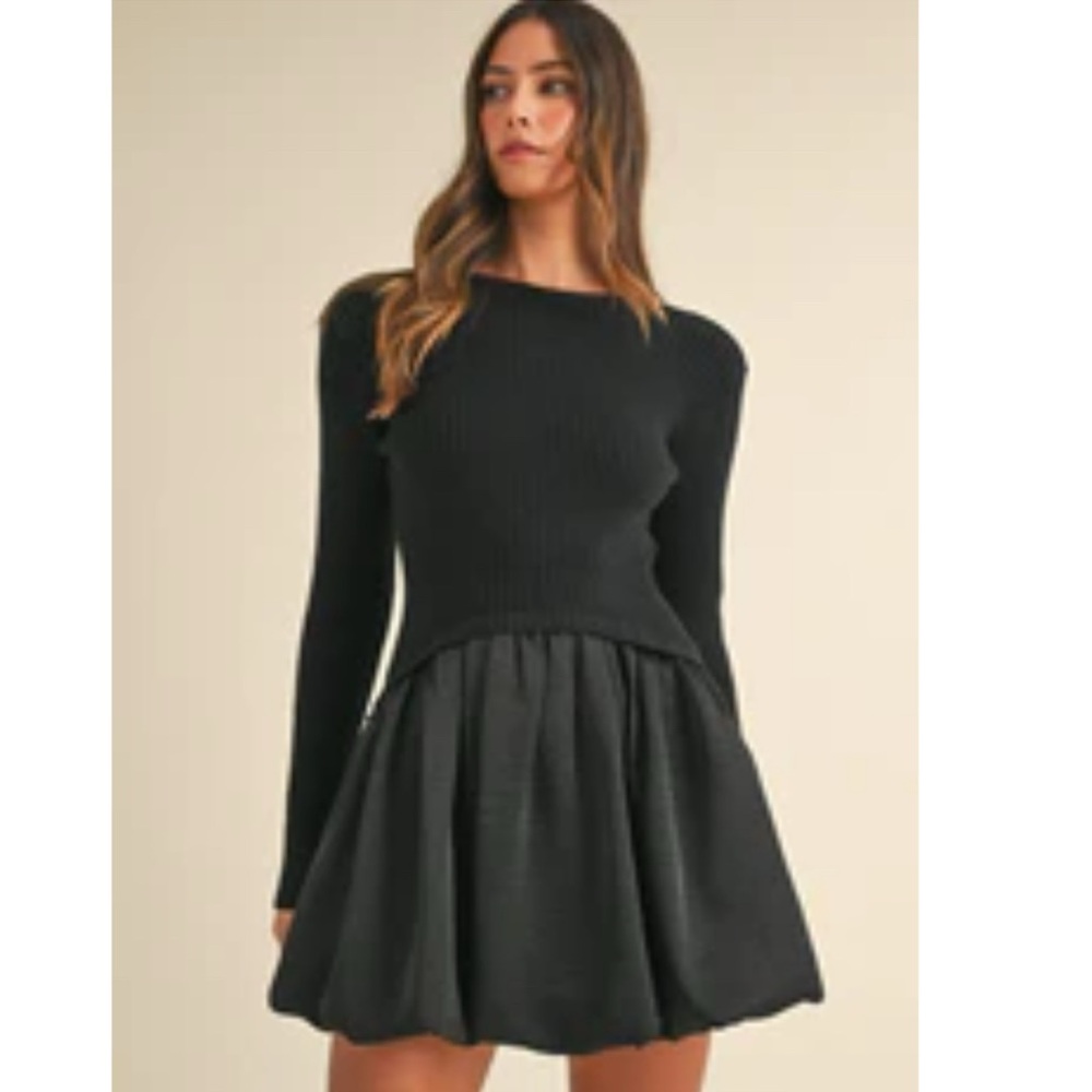 Vinnie Sweater Bubble Mini Dress